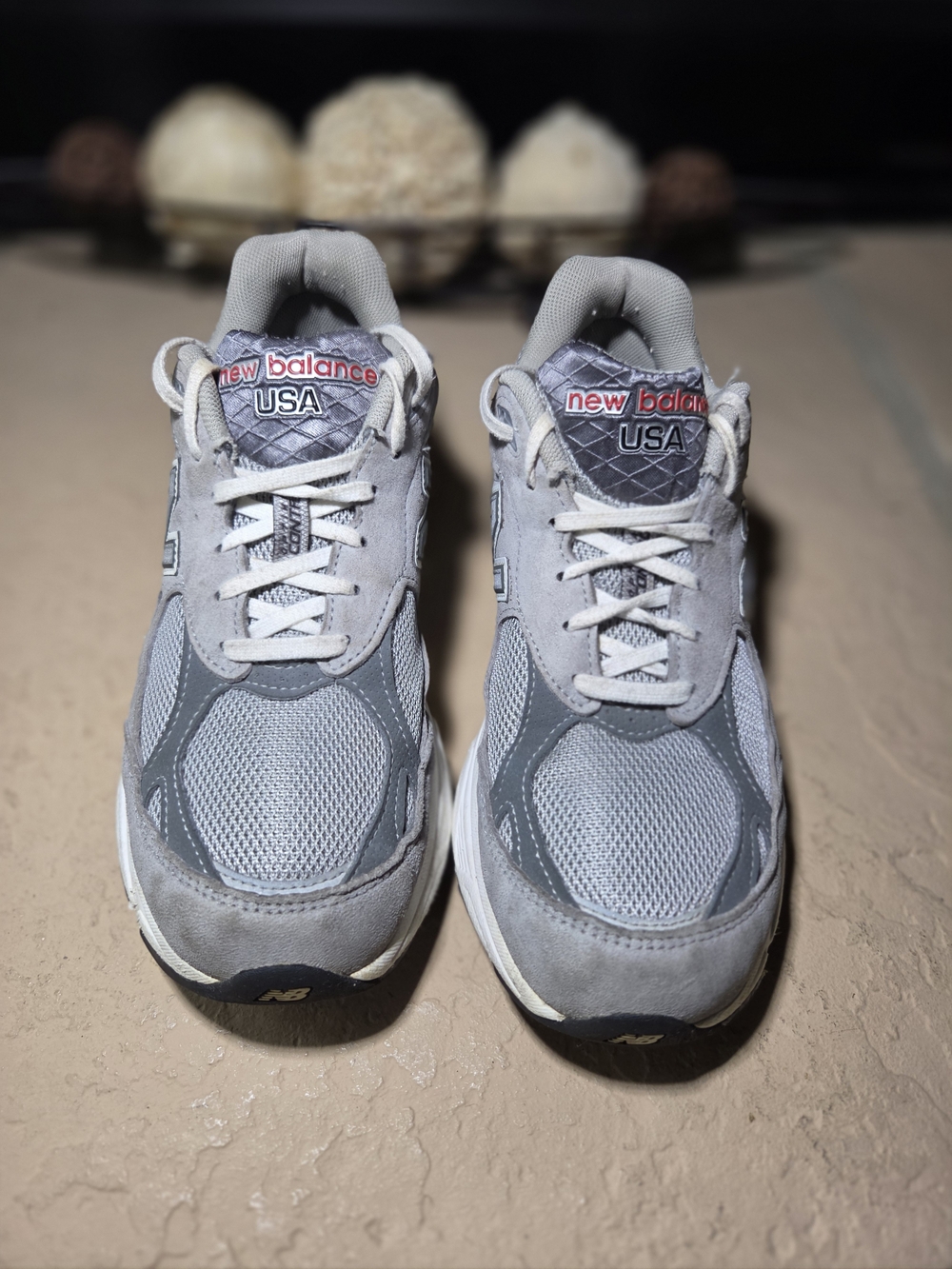 Size 9.5 New Balance 990v3 Gray Suede Mesh Women Sneakers